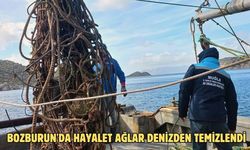 Bozburun'da hayalet ağlar denizden temizlendi