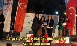 Datça Kış Yüzme Maratonu'nda ödüller sahiplerini buldu