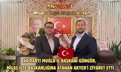AK Parti Muğla İl Başkanı Güngör, Milas İlçe Başkanlığına atanan Akyer'i ziyaret etti