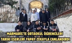 Marmaris'te ortaokul öğrencileri tarihi eserleri yapay zekayla canlandırdı