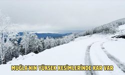 MUĞLA'NIN YÜKSEK KESİMLERİNDE KAR VAR