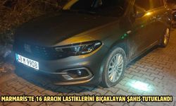 Marmaris’te 16 aracın lastiklerini bıçaklayan şahıs tutuklandı