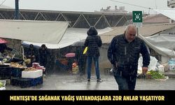 Menteşe’de sağanak yağış vatandaşlara zor anlar yaşatıyor