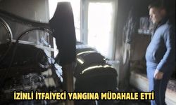 İzinli itfaiyeci yangına müdahale etti