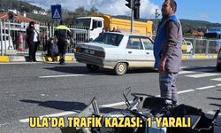 Ula’da trafik kazası: 1 yaralı