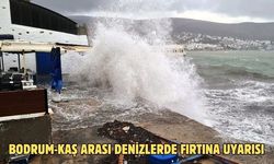 Bodrum-Kaş arası denizlerde fırtına uyarısı