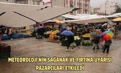 Meteoroloji'nin sağanak ve fırtına uyarısı pazarcıları etkiledi