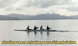 Köyceğiz’de yarıyıl tatili kürek okulu eğitimleri sürüyor