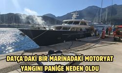 Datça'daki bir marinadaki motoryat yangını paniğe neden oldu