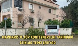 Marmaris’te çöp konteynerleri yanındaki atıklar tepki çekiyor