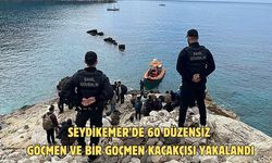 Seydikemer’de 60 düzensiz göçmen ve bir göçmen kaçakçısı yakalandı