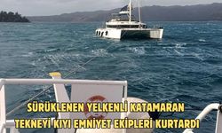 Sürüklenen Yelkenli Katamaran tekneyi Kıyı Emniyet ekipleri kurtardı