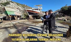 Marmaris Bozburun Tersane bölgesinde yatırım alanlarına yerinde inceleme