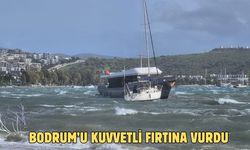 Bodrum’u kuvvetli fırtına vurdu