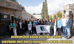 Bodrumspor kadın voleybol takımı, Vakıfbank maçı öncesi kahvaltıda moral depoladı