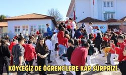 Köyceğiz'de öğrencilere kar sürprizi