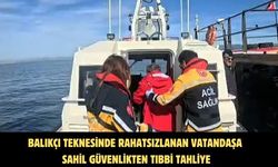 Balıkçı teknesinde rahatsızlanan vatandaşa Sahil Güvenlikten tıbbi tahliye