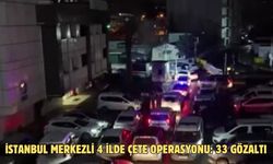 İstanbul merkezli 4 ilde çete operasyonu: 33 gözaltı