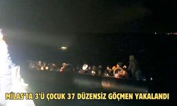 Milas’ta 3’ü çocuk 37 düzensiz göçmen yakalandı