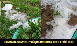 Ortaca’da kuvvetli yağışın ardından dolu etkili oldu