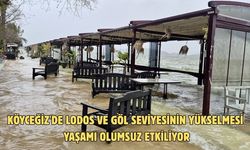 Köyceğiz'de lodos ve göl seviyesinin yükselmesi yaşamı olumsuz etkiliyor