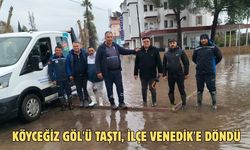 Köyceğiz Göl'ü taştı, ilçe Venedik'e döndü