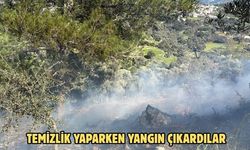 Temizlik yaparken yangın çıkardılar