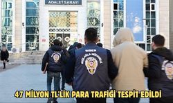 47 milyon TL'lik para trafiği tespit edildi