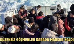 Düzensiz göçmenler karada mahsur kaldı