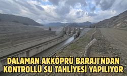 Dalaman Akköprü Barajı'ndan kontrollü su tahliyesi yapılıyor