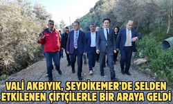 Vali Akbıyık, Seydikemer’de selden etkilenen çiftçilerle bir araya geldi