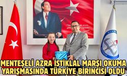 Menteşeli Azra İstiklal Marşı okuma yarışmasında Türkiye birincisi oldu