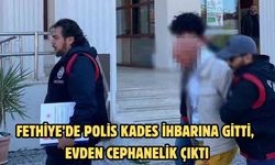 Fethiye’de polis KADES ihbarına gitti, evden cephanelik çıktı