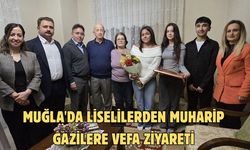 Muğla'da liselilerden muharip gazilere vefa ziyareti