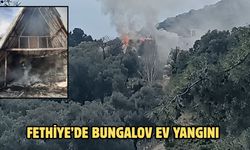Fethiye’de bungalov ev yangını