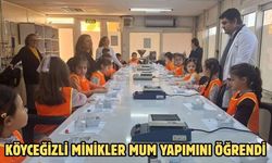 Köyceğizli minikler mum yapımını öğrendi