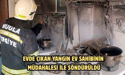 Evde çıkan yangın ev sahibinin müdahalesi ile söndürüldü