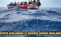 Fethiye açıklarında 35 düzensiz göçmen yakalandı