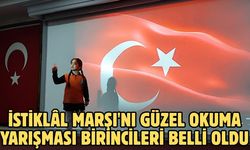 İstiklâl Marşı'nı güzel okuma yarışması birincileri belli oldu