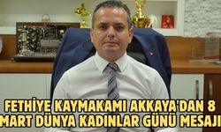 Fethiye Kaymakamı Akkaya'dan 8 Mart Dünya Kadınlar Günü mesajı