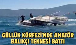 Güllük Körfezi'nde amatör balıkçı teknesi battı