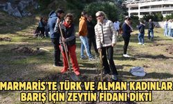 Marmaris'te Türk ve Alman kadınlar barış için zeytin fidanı dikti