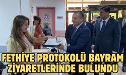Fethiye protokolü bayram ziyaretlerinde bulundu