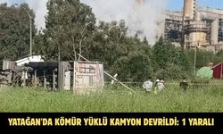 Yatağan'da kömür yüklü kamyon devrildi: 1 yaralı