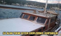 Su alan tekne KIYEM ekiplerince kurtarıldı