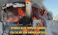 Otobüs alev topuna döndü, yolcular son anda kurtuldu