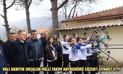 Vali Akbıyık Okçuluk Milli takım antrenörü Sözen'i ziyaret etti