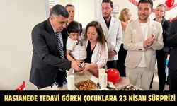 Hastanede tedavi gören çocuklara 23 Nisan sürprizi