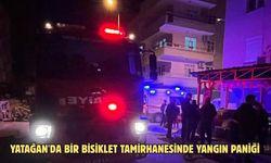 Yatağan'da bir bisiklet tamirhanesinde yangın paniği