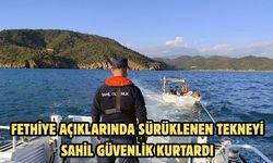 Fethiye açıklarında sürüklenen tekneyi Sahil Güvenlik kurtardı